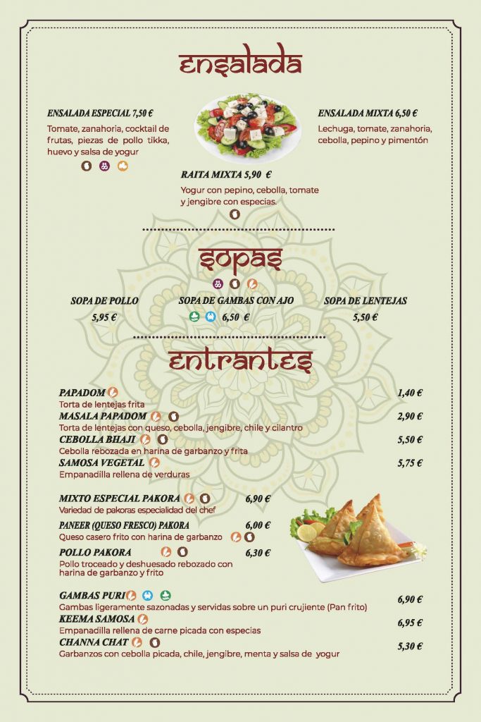 AROMAS DE LA INDIA MENU ESPANOL Pagina 02