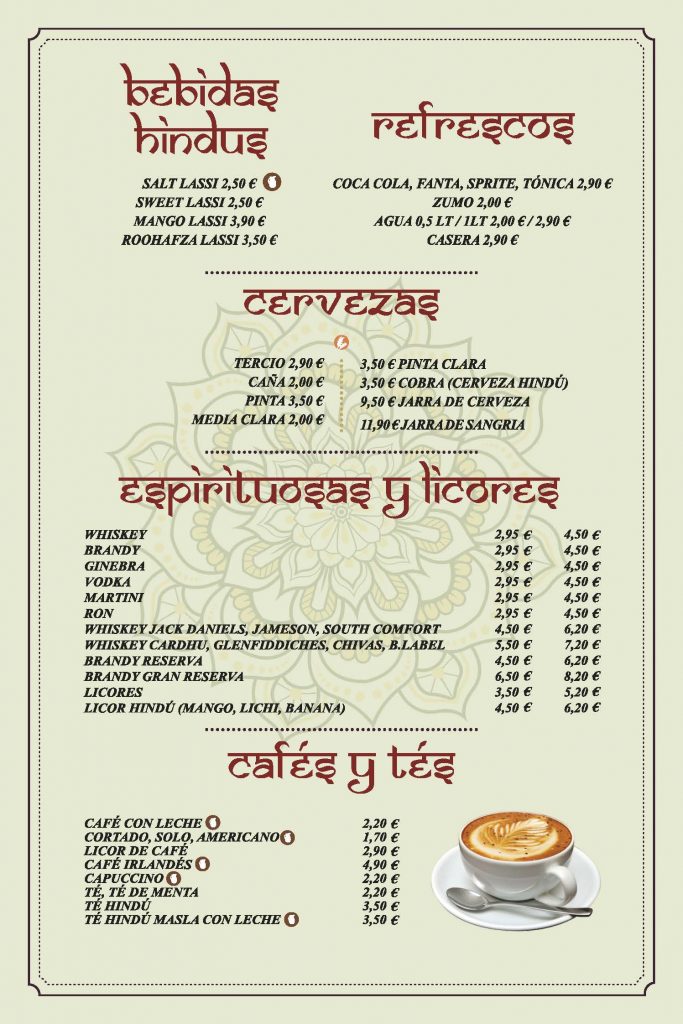 AROMAS DE LA INDIA MENU ESPANOL Pagina 07