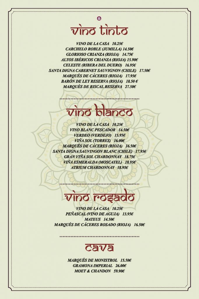 AROMAS DE LA INDIA MENU ESPANOL Pagina 10